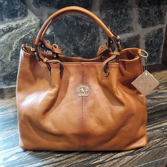 Pratesi Firenze,Elegant Brown Leather Shoulder Bag - Picture 1 of 17